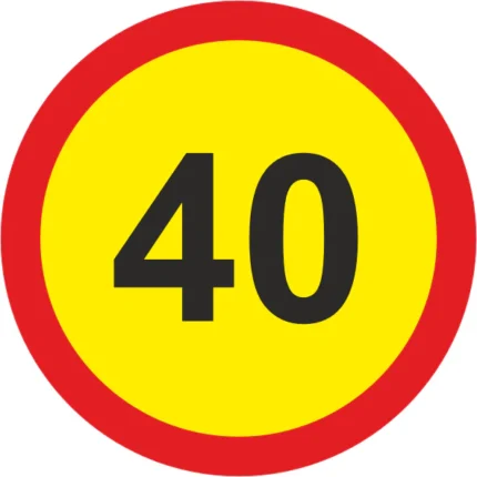 Tr201 circle 600mm 40km speed limit 430x430
